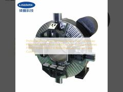 Professionelles Vierbacken-Präzisions-Vierkantloch-Vollhub-Pneumatik-Hauptfutter für Laserschneidmaschinen F130DF 4 Backen bei 0,2-0,9 MPa Druck für Faserlaserschneiden