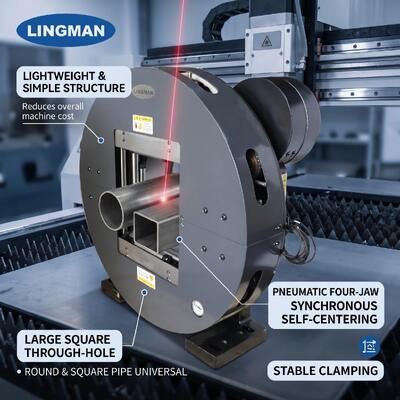 LM 245mm Durchmesser Pneumatischer Hohllaser-Rohr für das präzise Schneiden von Rohren